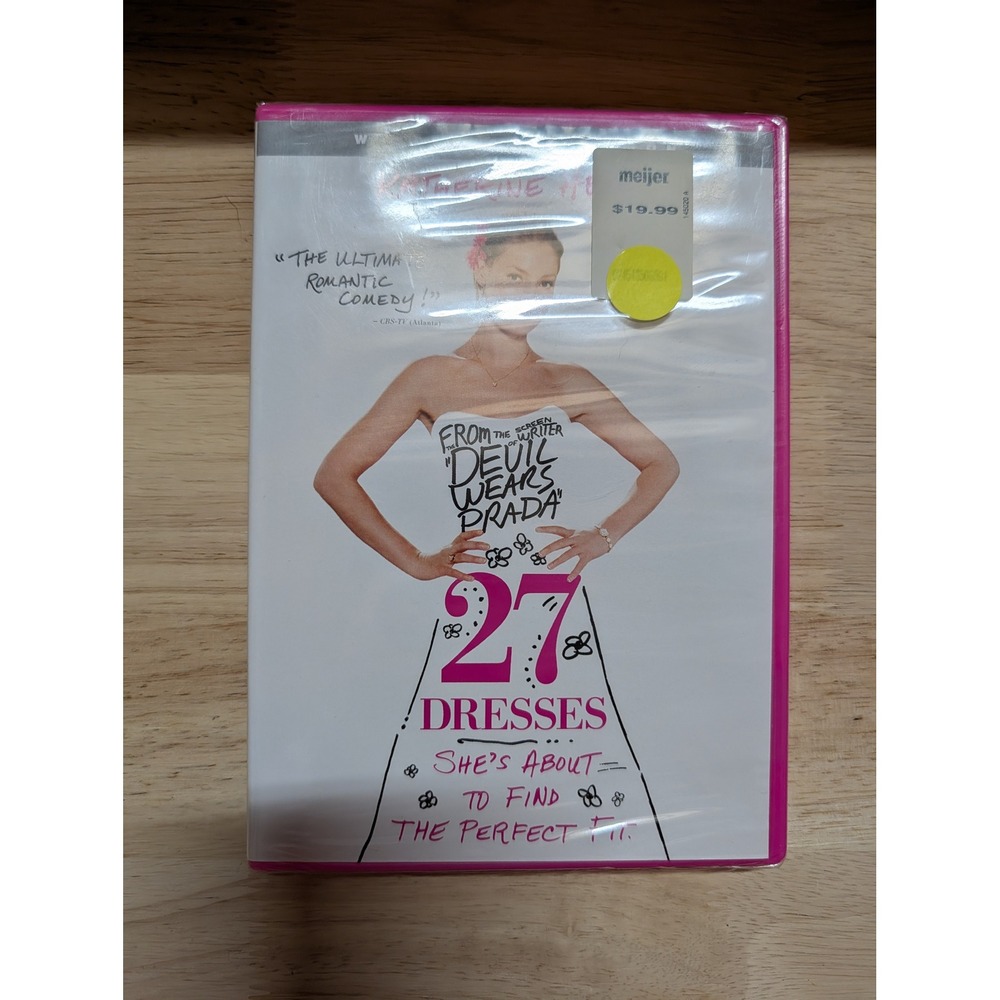 27 Dresses DVD Katherine Heigl Rom-Com OS Pink New Sealed Widescreen 2008